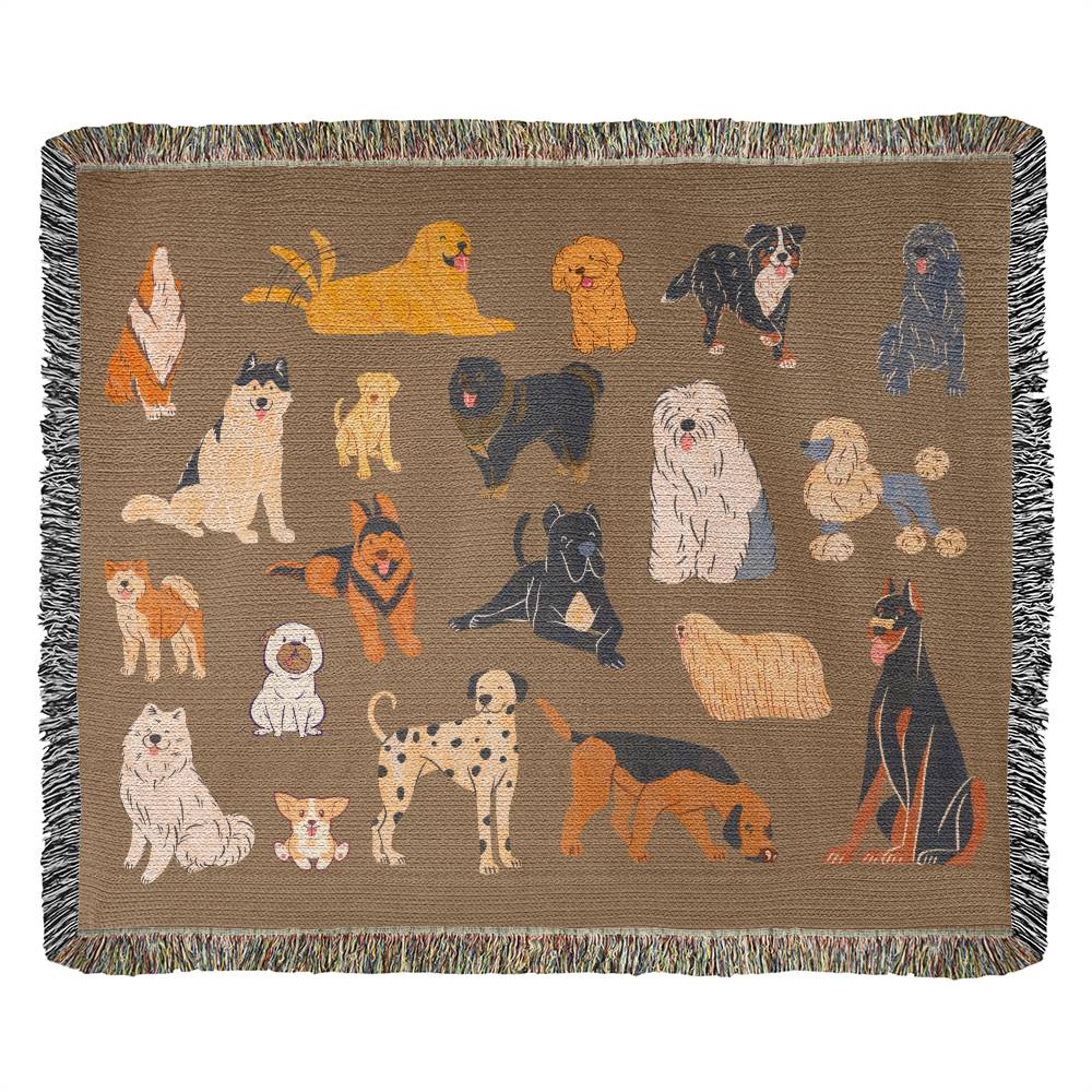 Mothers Day Blanket Dog Throw Blanket Animal Adult Blanket. Our woven throw blankets are ideal gift for dog lovers, 100% Woven Cotton Yarn.
