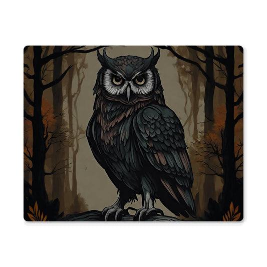Owl dark academia decor. High Gloss Metal Art Print 8" x 10" or 16" x 20"
